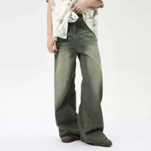 Wide Leg Worn Out Baggy Jeans