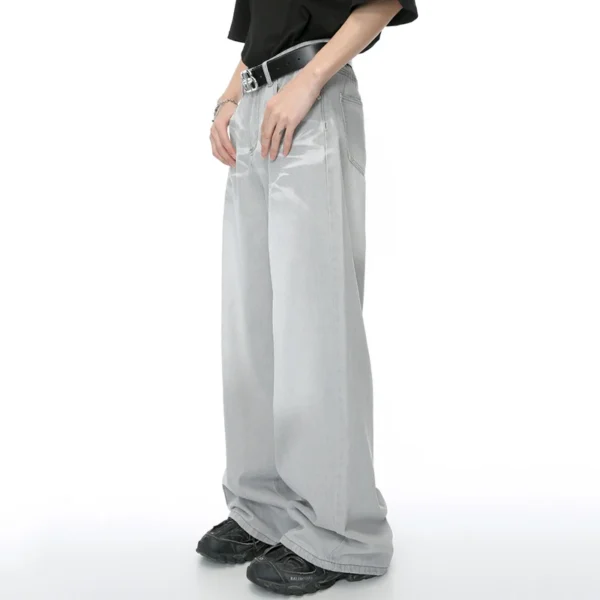 Tie Dyed Straight Wide Leg Jeans - Image 5