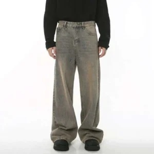 Distressed Vintage Wide Leg Baggy Jeans