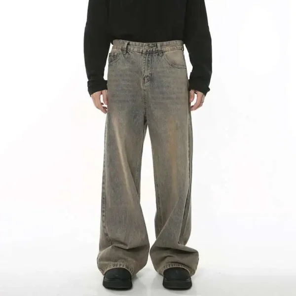 Distressed Vintage Wide Leg Baggy Jeans