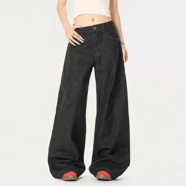 Cleanfit Floor Length Straight Wide Leg Jeans - Image 4
