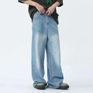 Alternative view of Wide Leg Jeans with Pocket Zipper Detail