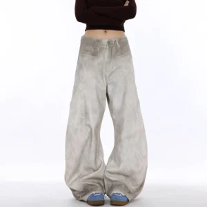 Alternative view of White Tie Dyed Curved Knife Wide Leg Jeans