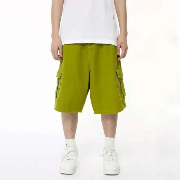Denim Shorts Wide Leg Vintage Washed jorts - Image 19