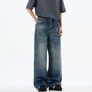 Alternative view of Washed Cleanfit Wide Leg Jeans