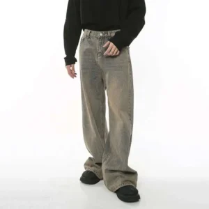 Alternative view of Distressed Vintage Wide Leg Baggy Jeans