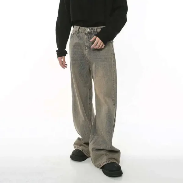 Distressed Vintage Wide Leg Baggy Jeans - Image 2