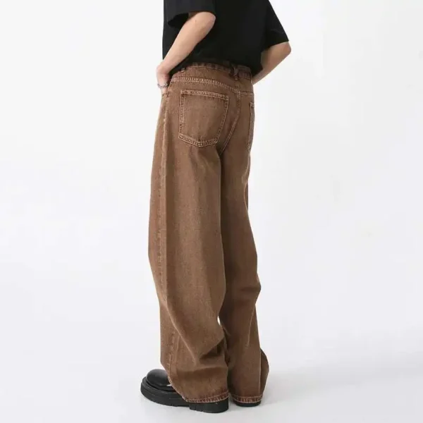 Vintage Coffee Wide Leg Jeans - Image 3