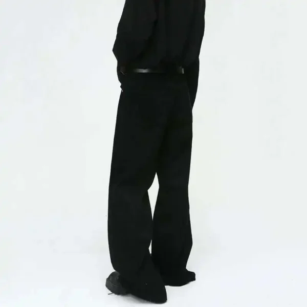 Black Washed Wide Leg Jeans - Image 3