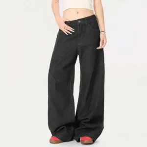 Alternative view of Cleanfit Floor Length Straight Wide Leg Jeans