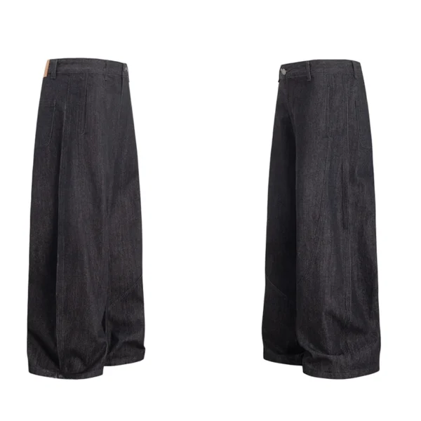 Wide Leg Curved Knife Cleanfit Jeans - Image 6