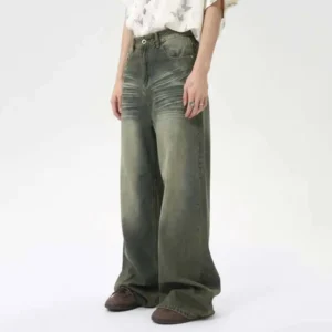Alternative view of Wide Leg Worn Out Baggy Jeans