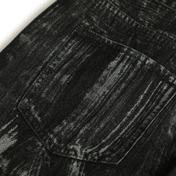 Hand Painted Contrast Bootcut Wide Leg Jeans - Image 3