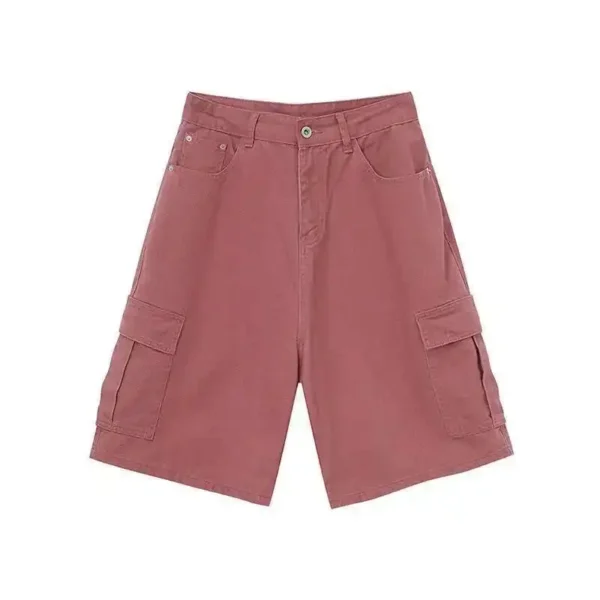 Denim Shorts Wide Leg Vintage Washed jorts - Image 13