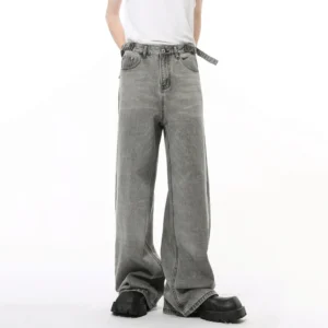 Alternative view of Droop Wide Leg Jeans with Adjustable Belt