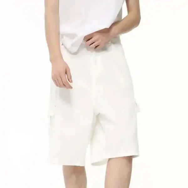 Denim Shorts Wide Leg Vintage Washed jorts - Image 42
