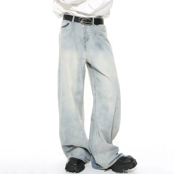 Gradient Wash Baggy Jeans Loose Fit Oversized Denim - Image 3