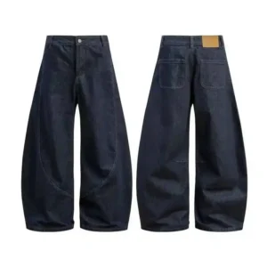 Alternative view of Wide Leg Curved Knife Cleanfit Jeans