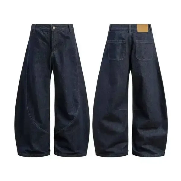 Wide Leg Curved Knife Cleanfit Jeans - Image 2