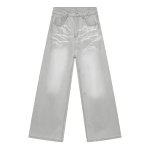 Tie Dyed Straight Wide Leg Jeans