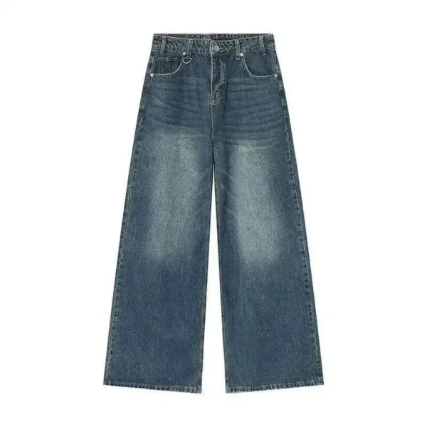 Vintage Distressed Baggy Wide Leg Jeans - Image 5