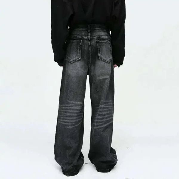 Straight Tube Loose Wide Leg Jeans - Image 5