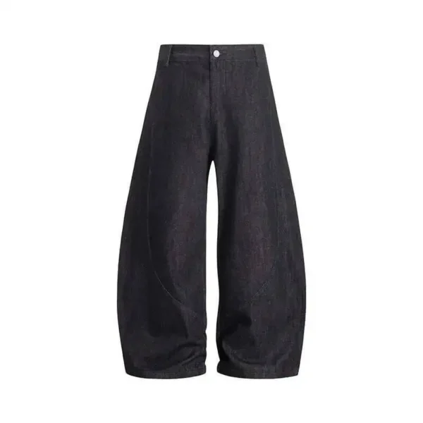 Wide Leg Curved Knife Cleanfit Jeans - Image 4