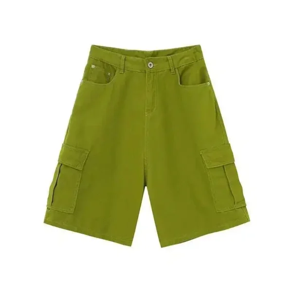 Denim Shorts Wide Leg Vintage Washed jorts - Image 15