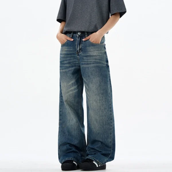 Washed Cleanfit Wide Leg Jeans - Image 5