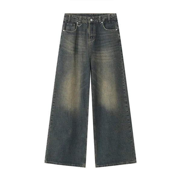 Vintage Distressed Baggy Wide Leg Jeans - Image 7