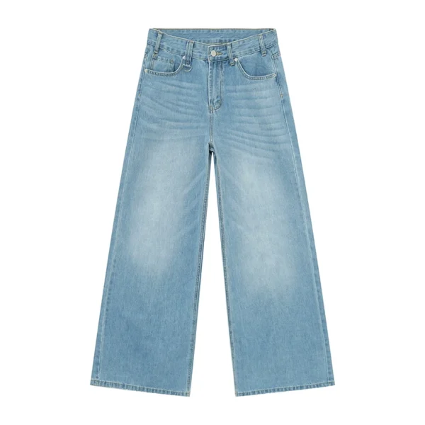 Vintage Distressed Baggy Wide Leg Jeans - Image 9