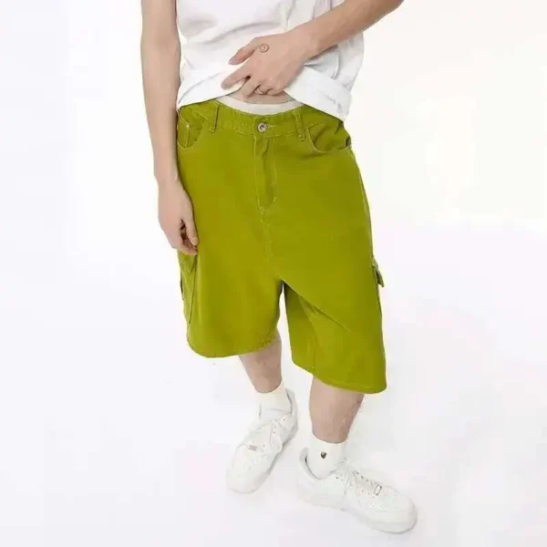 Denim Shorts Wide Leg Vintage Washed jorts - Image 20