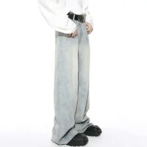 Alternative view of Gradient Wash Baggy Jeans Loose Fit Oversized Denim