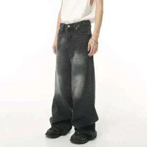 Alternative view of Vintage Distressed Baggy Wide Leg Jeans