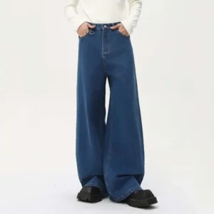 Alternative view of Cleanfit Solid Color Straight Wide Leg Jeans