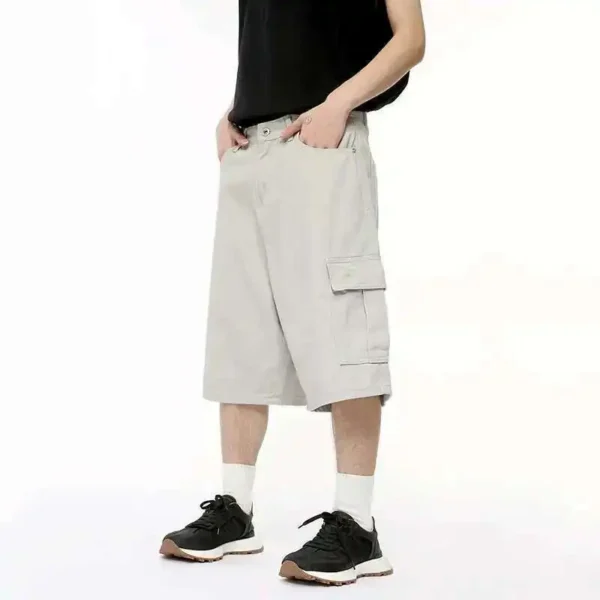Denim Shorts Wide Leg Vintage Washed jorts - Image 31