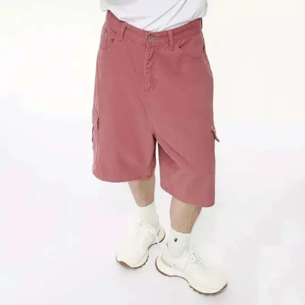 Denim Shorts Wide Leg Vintage Washed jorts - Image 28