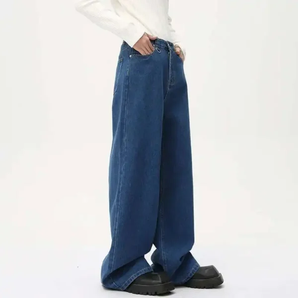 Cleanfit Solid Color Straight Wide Leg Jeans - Image 3