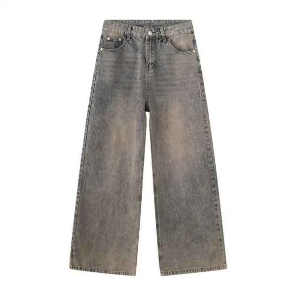Distressed Vintage Wide Leg Baggy Jeans - Image 5