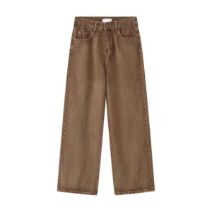Vintage Coffee Wide Leg Jeans