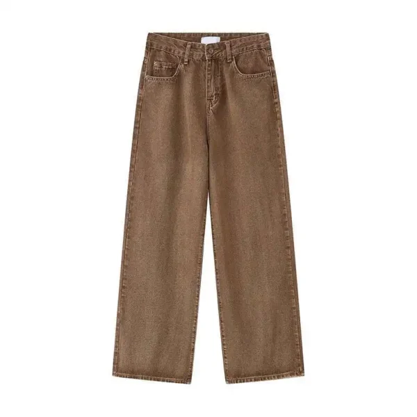Vintage Coffee Wide Leg Jeans