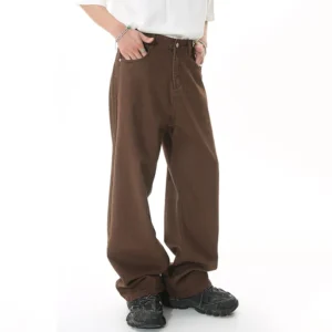 Alternative view of Straight Loose Wide Leg Jeans